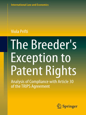 cover image of The Breeder's Exception to Patent Rights